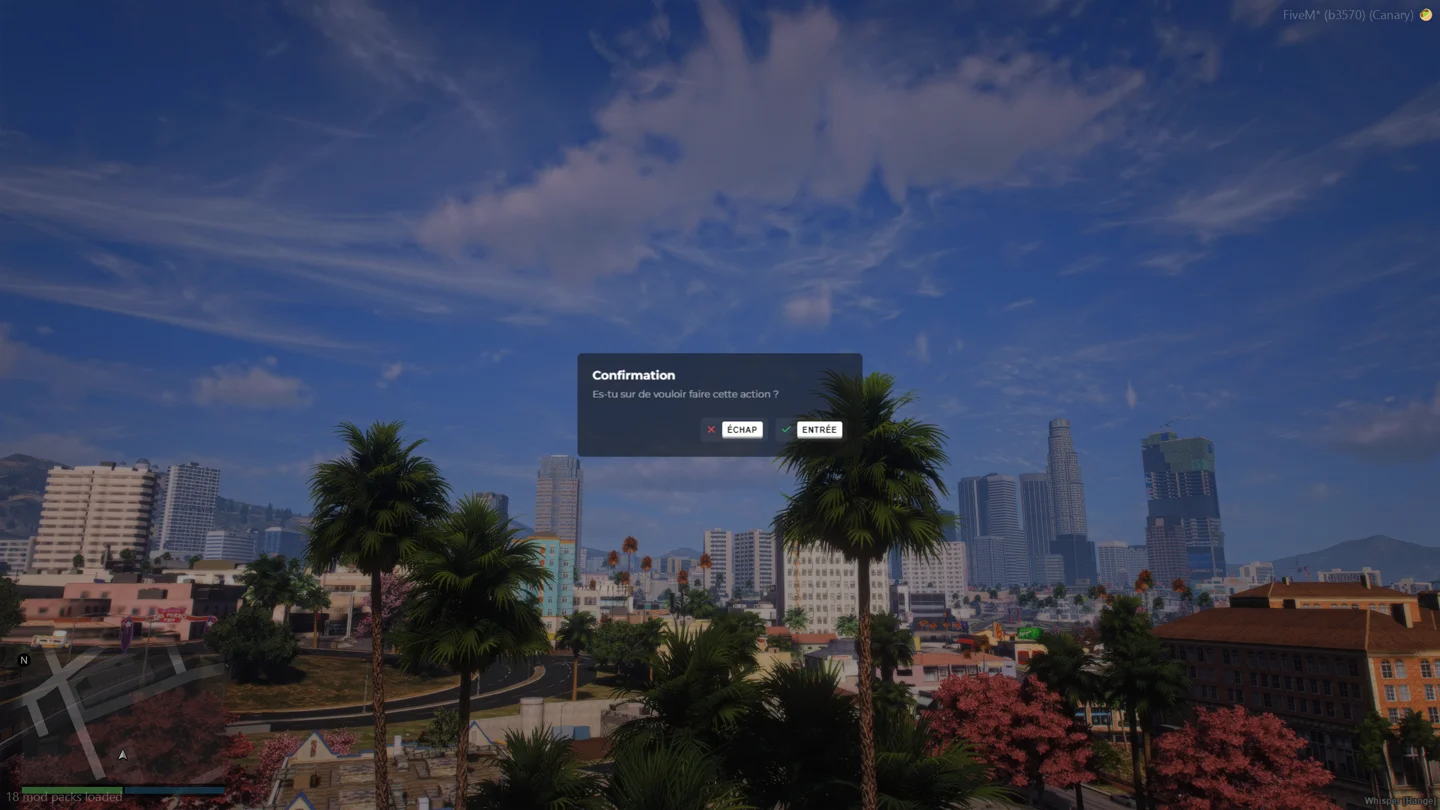 A see_lib confirm / cancel modal in-game